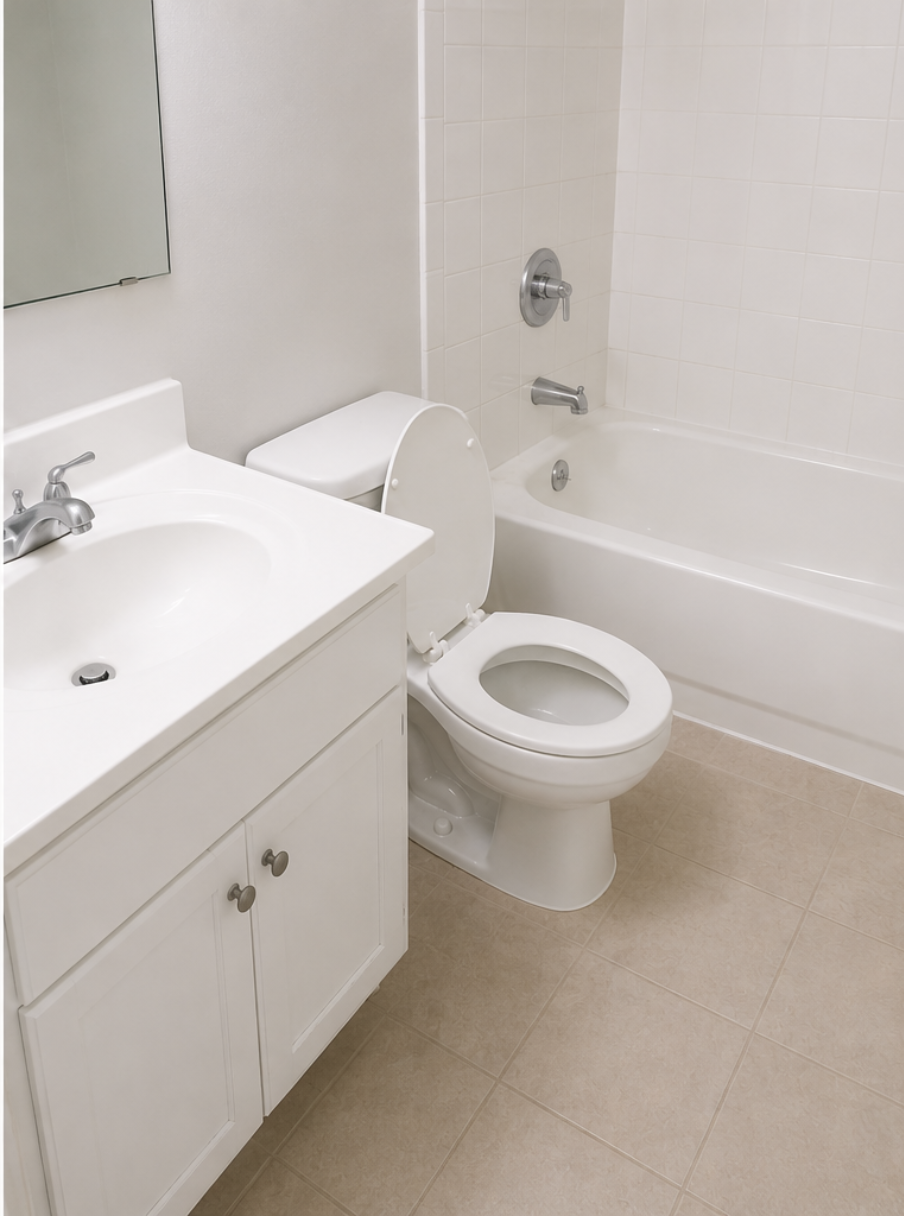 Bathroom after cleaning