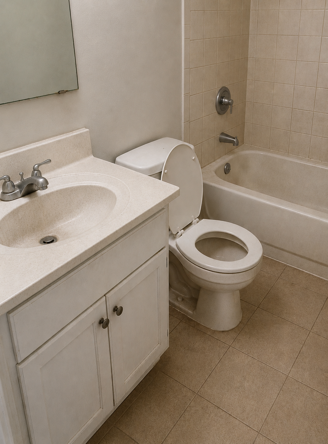Bathroom before cleaning