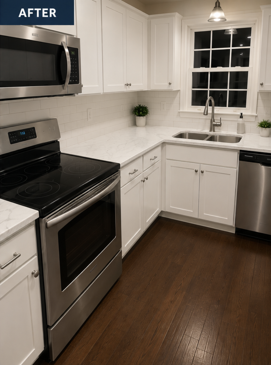 Kitchen after cleaning