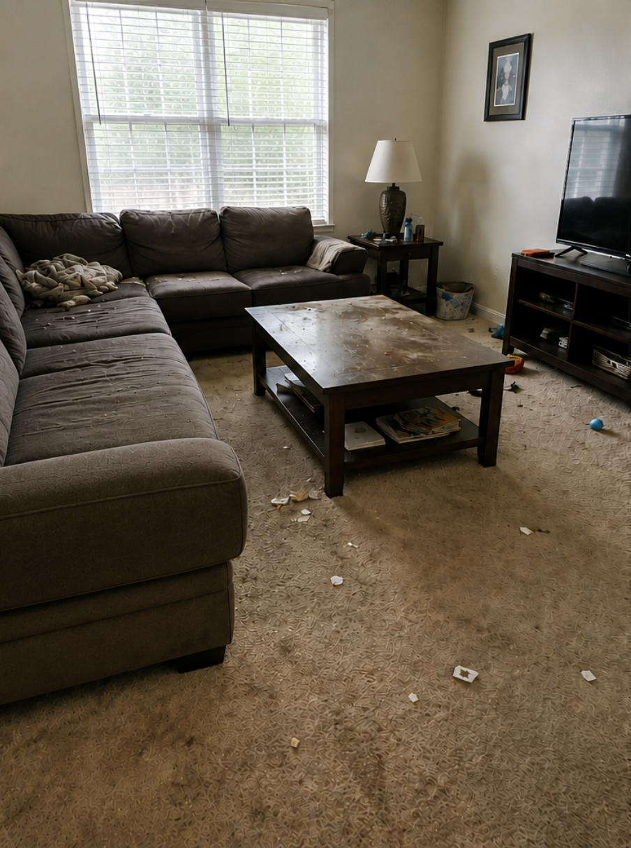 Move-out cleaning before